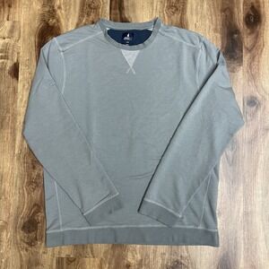 Johnnie O Sweatshirt Blue Archer French Terry Pullover Golf Stretch Mens L